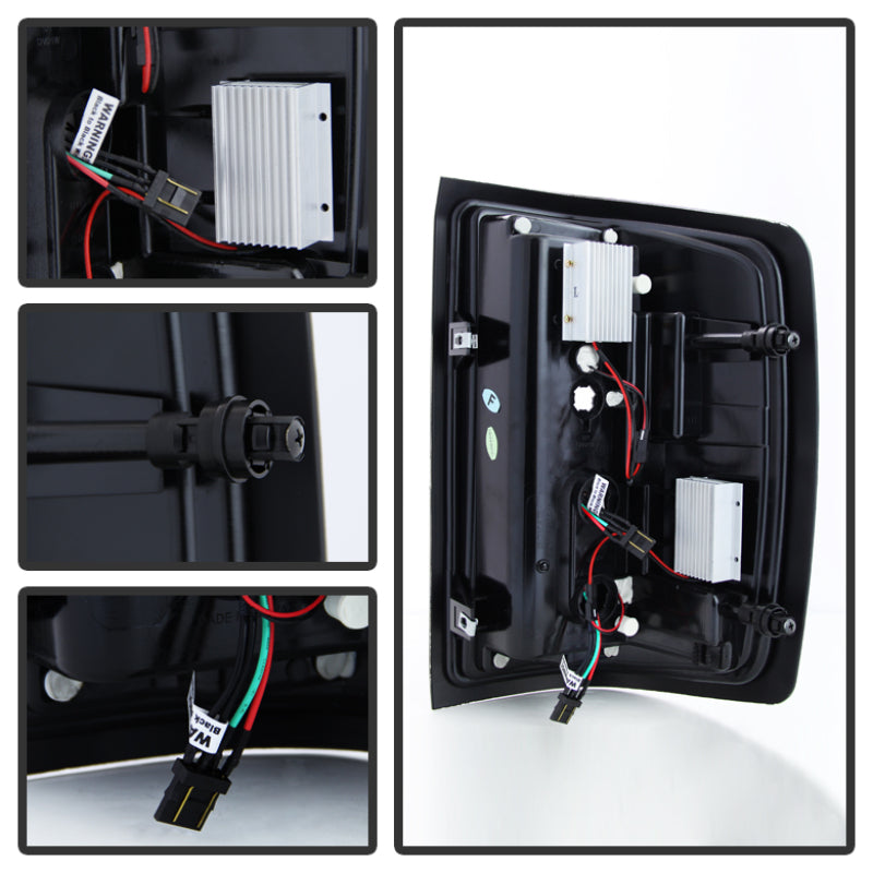 Feux arrière à LED Spyder 14-18 Chevy 1500 / 15-19 GMC 3500 Dually / Bar Blk Smke ALT-YD-CS14-LBLED-BSM