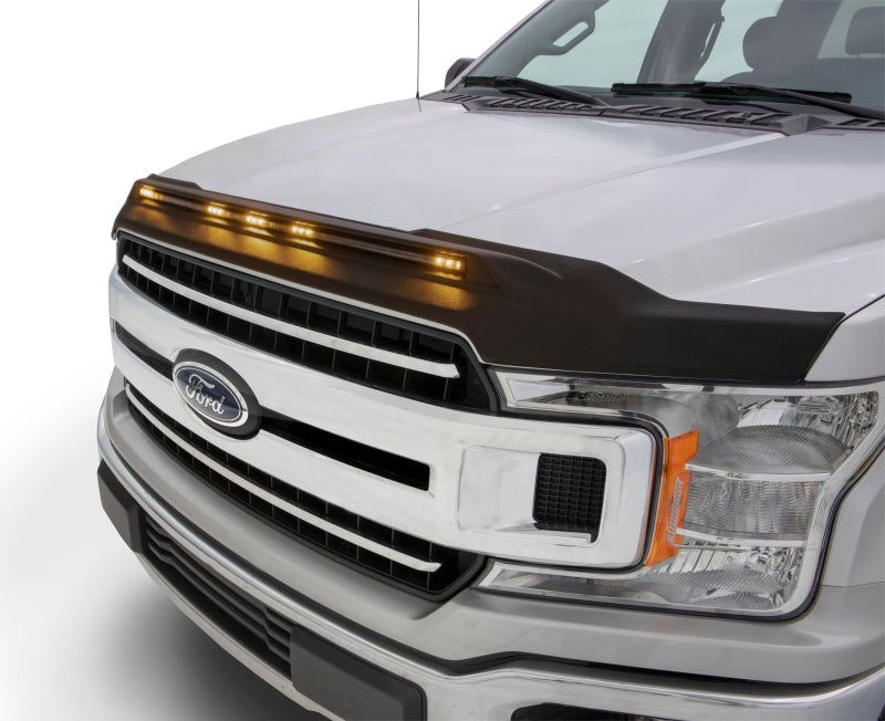 Capot de protection à profil bas AVS Aeroskin pour Ford F150 2015-2019 avec lumières - Noir