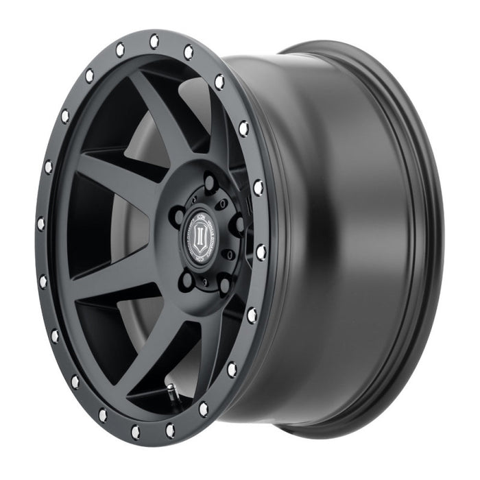 Roue ICON Rebound Pro 17x8,5 5x4,5 0 mm Offset 4,75 pouces BS 71,5 mm Alésage Noir Satin