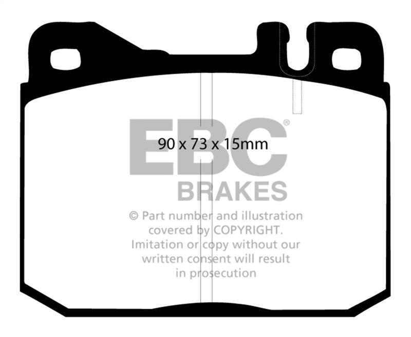 Plaquettes de frein avant EBC 76-79 Mercedes-Benz 230 Redstuff