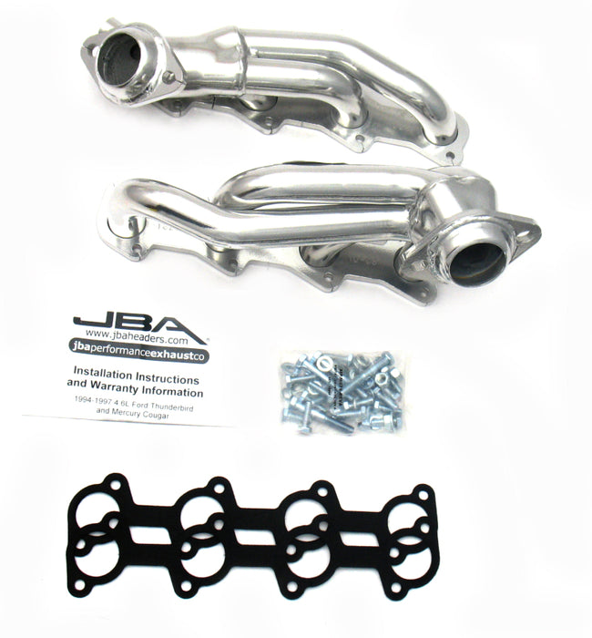 Collecteur d'échappement JBA 94-97 Ford Thunderbird 4,6 L 2 soupapes 1-1/2 po primaire argent Ctd Cat4Ward