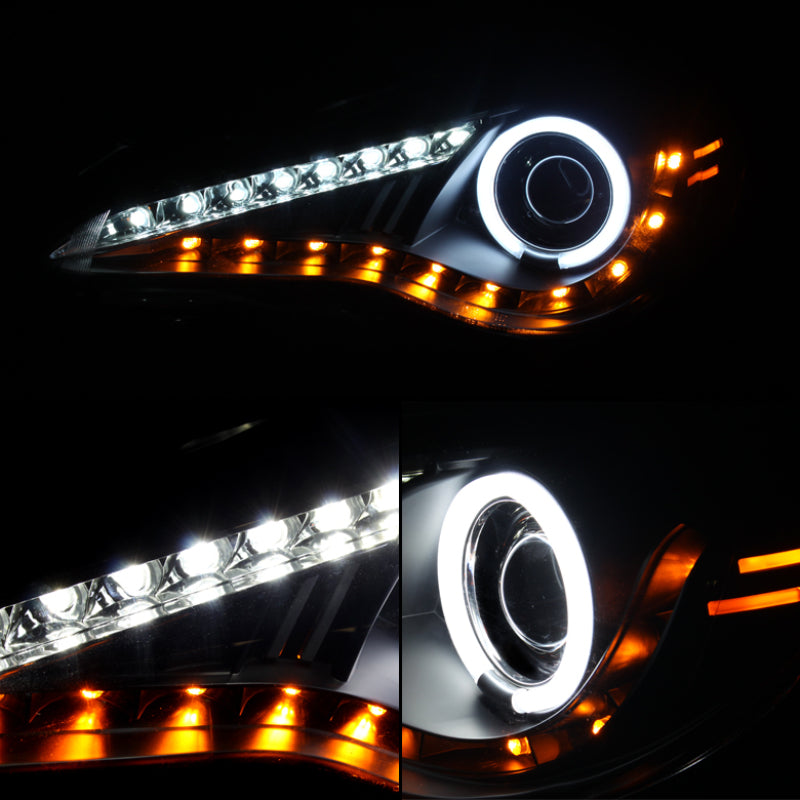Phares de projecteur Spyder Scion FRS 12-14 CCFL Halo DRL LED Noir PRO-YD-SFRS12-CCFL-BK