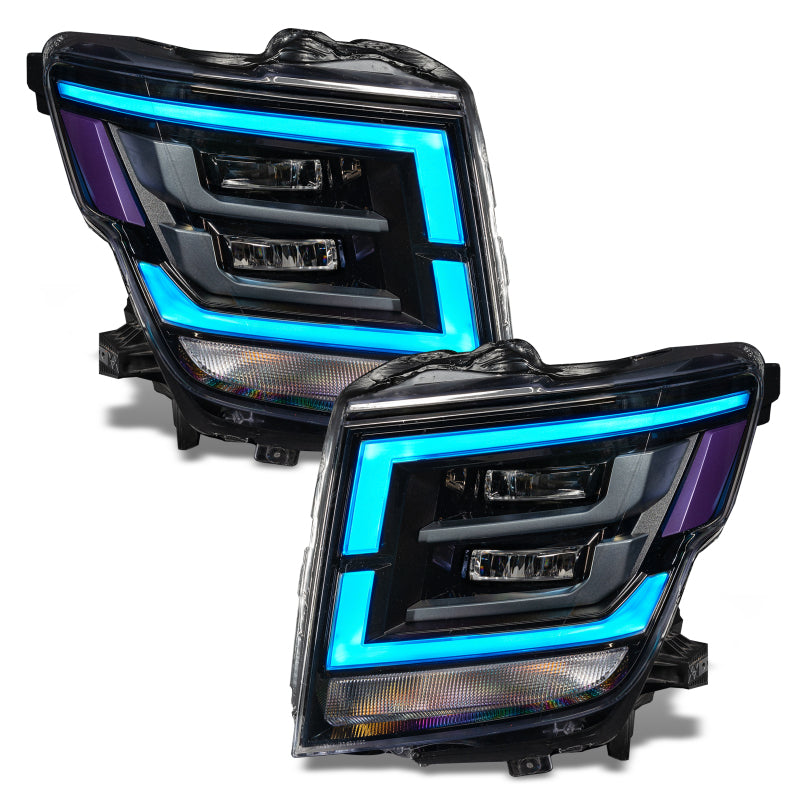 Mise à niveau des phares DRL RVB + W Oracle 21-22 Nissan Titan - ColorSHIFT avec contrôleur simple VOIR LA GARANTIE