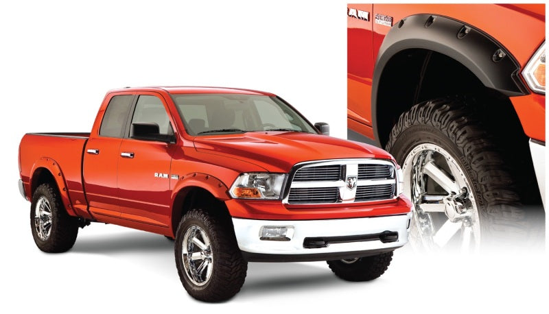 Bushwacker 09-18 Dodge Ram 1500 Fleetside Pocket Style Flares 4 pièces 67,4/76,3/96,3 pouces - Noir