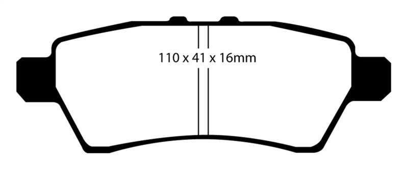 Plaquettes de frein arrière EBC 05-12 Nissan Pathfinder 4.0 Greenstuff