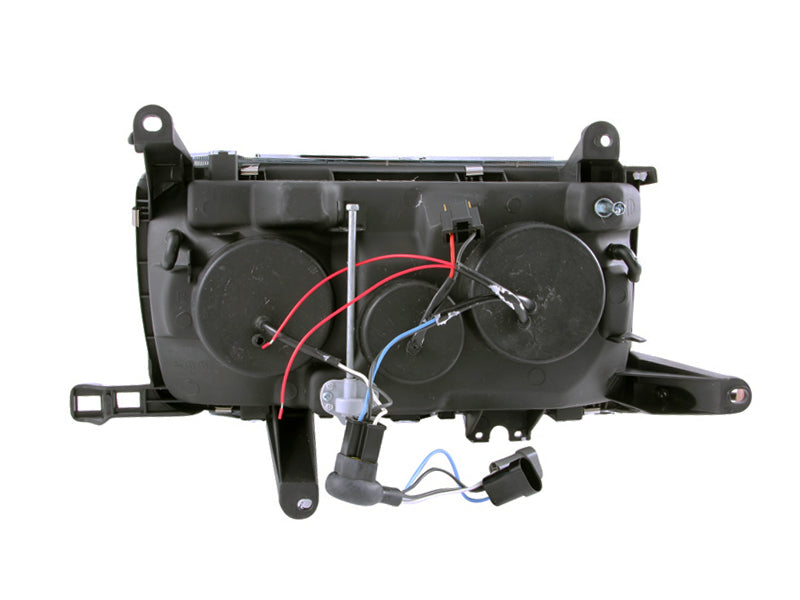 Phares en cristal ANZO 1991-1994 Toyota Land Cruiser avec halo chromé