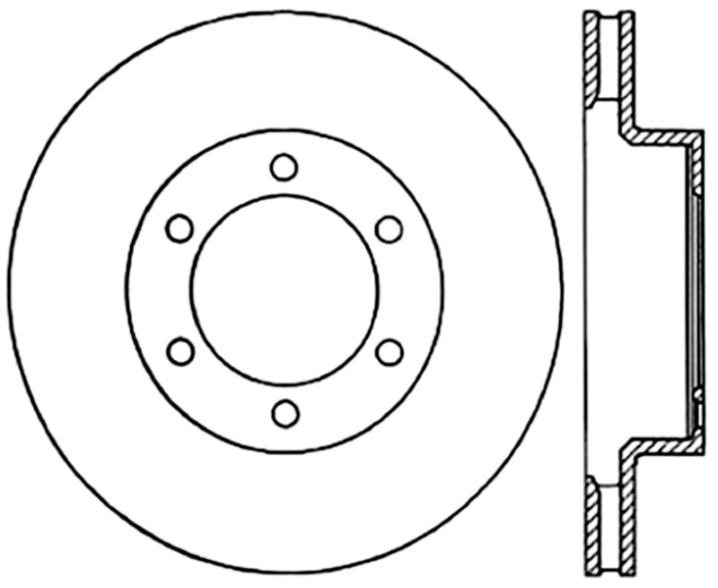 Rotor cryogénique avant gauche fendu à 4 canaux StopTech Power Slot 05-09 Toyota Tacoma/03-09