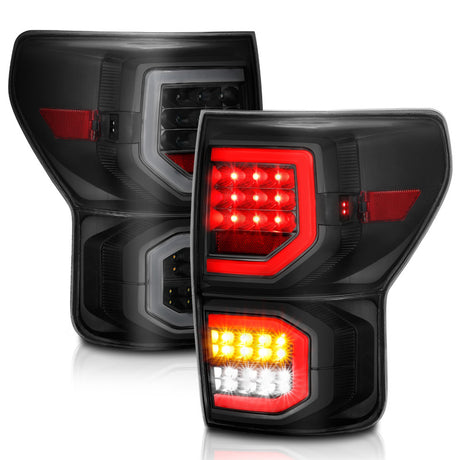 Feux arrière à LED ANZO 2007-2013 Toyota Tundra style planche noir avec lentille fumée