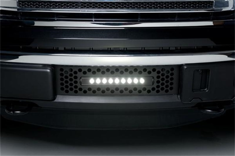 Insert de calandre de pare-chocs Putco 11-14 Ford F-150 EcoBoost SS Black Punch avec barre lumineuse Luminix de 10 pouces