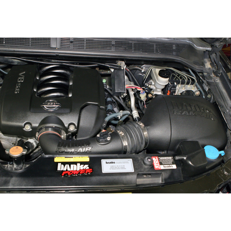 Système d'admission d'air Ram-Air Banks Power 04-14 Nissan 5.6L Titan - Filtre sec