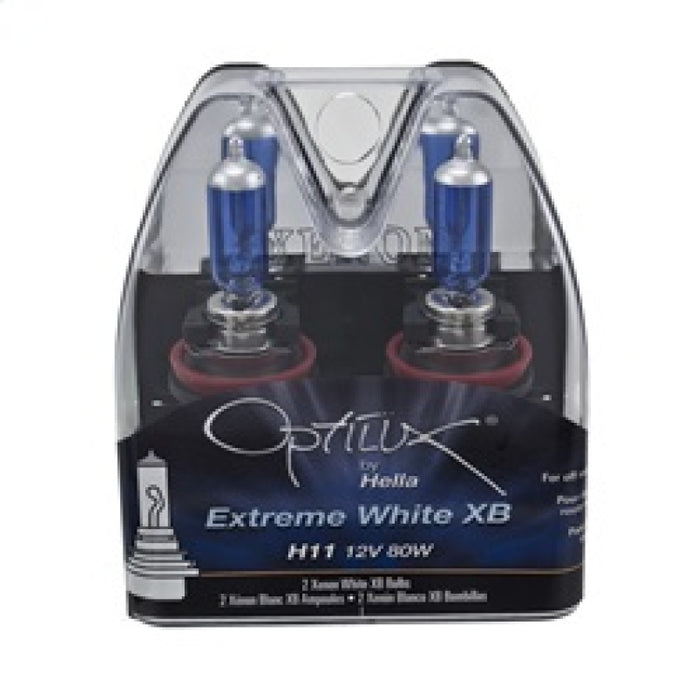 Ampoules Hella Optilux XB Extreme Type H11 12V 80W Bleu - Paire