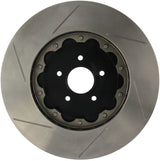StopTech 09-11 Nissan GT-R Front Left Slotted Bare Iron 380x34mm AeroRotor Kit