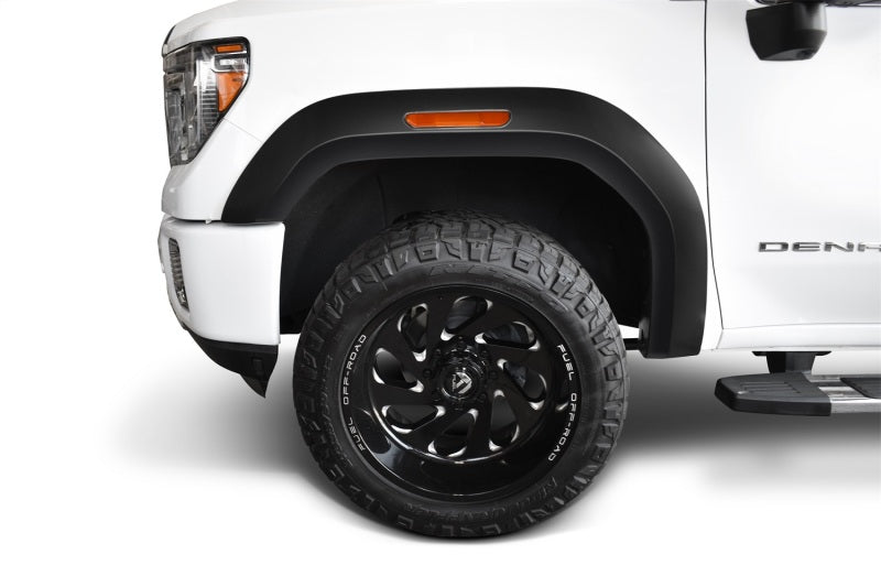 Bushwacker 20-21 GMC Sierra 3500 HD Extend-A-Fender Style Flares Avant 2 pièces - Noir