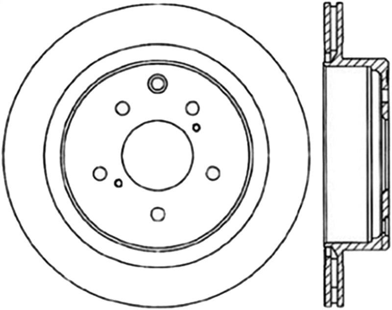 Rotor arrière droit rainuré et percé StopTech Power Slot 6/89-96 pour Nissan 300ZX