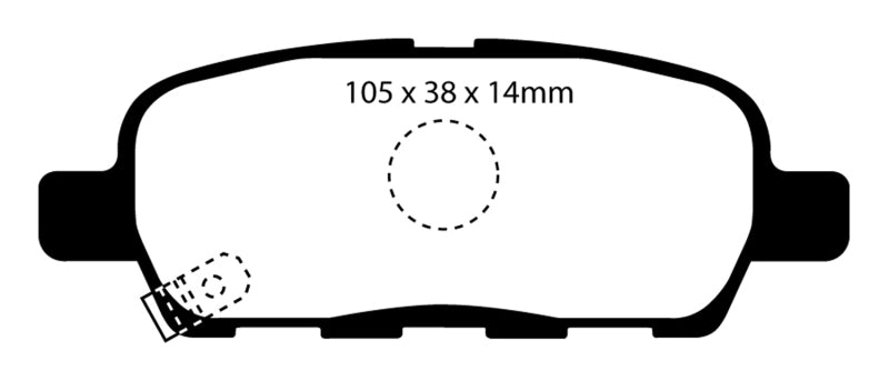 Plaquettes de frein arrière EBC 10-13 Infiniti FX35 3.5 Greenstuff