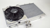 Radiateur entièrement mince CSF 96-07 Mitsubishi Evo 4/5/6/7/8/9 avec ventilateur et carénage de 12 pouces/-16AN et raccord à enfiler