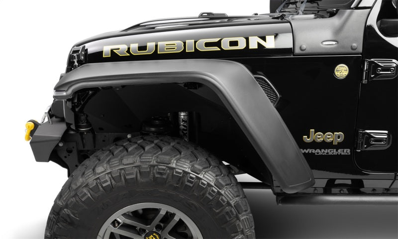 Bushwacker 18-21 Jeep Wrangler JL (2 portes et 4 portes) Élargisseurs de style plat 4 pièces - Noir