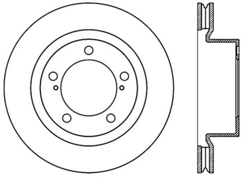 Disque de frein avant en carbone cryogénique de qualité supérieure Stoptech 08-11/13-18 pour Toyota Land Cruiser