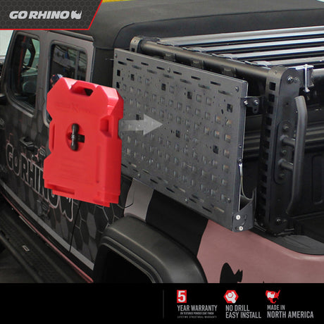 Tableau des accessoires Go Rhino XRS pour camions de taille standard (montage sur 5952000T) - Tex. Blk