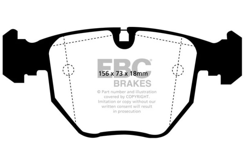 Plaquettes de frein avant Redstuff EBC 00-04 pour BMW M5 5.0 (E39)