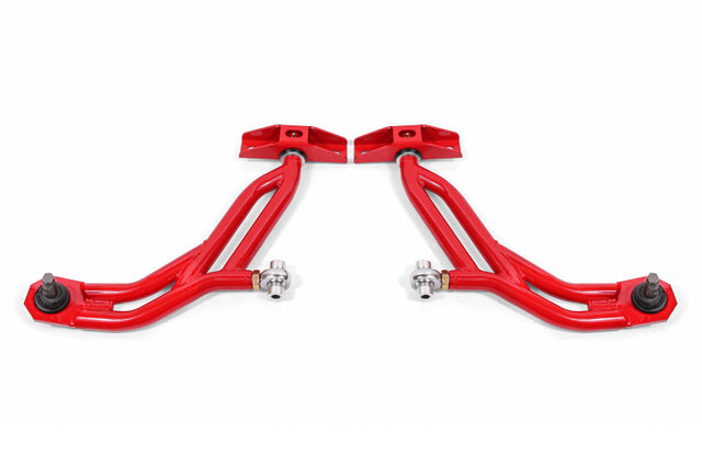 BMR 10-14 Ford Mustang Adj. Lower A-Arms w/ Delrin/Rod End / 19mm Tall Ball Joint - Red BMR Suspension