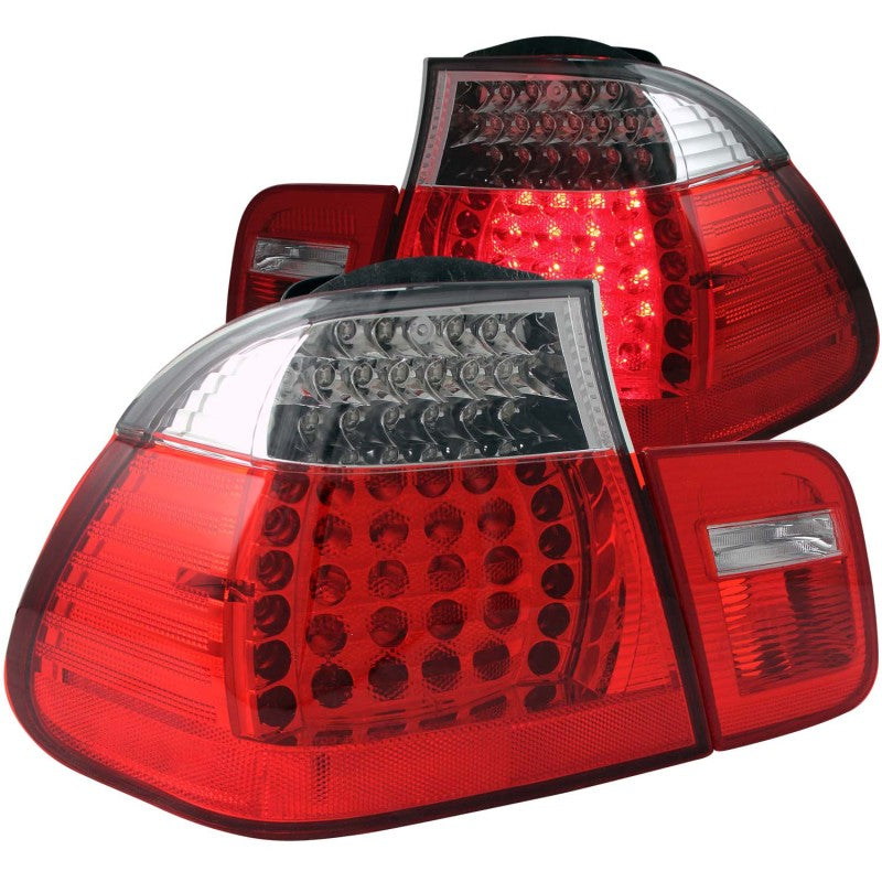 Feux arrière à LED ANZO 2002-2005 BMW Série 3 E46 Rouge/Clair