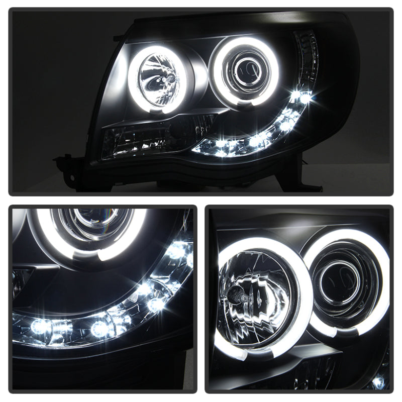 Phares de projecteur Spyder Toyota Tacoma 05-11 CCFL Halo LED Blk Smke PRO-YD-TT05-CCFL-BSM