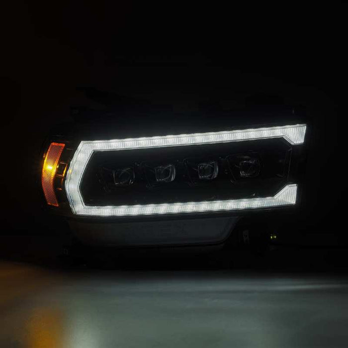 Phares à LED AlphaRex 19-21 Ram 2500 NOVA de style planche Alpha Blk avec éclairage actif/signal séquentiel/DRL