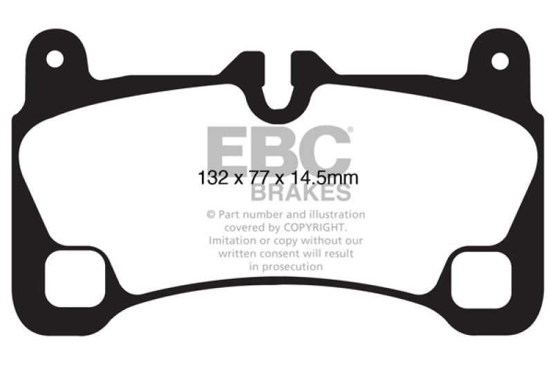 Plaquettes de frein arrière EBC 08 Porsche Cayenne 4.8 Turbo Bluestuff