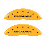 MGP 4 Caliper Covers Engraved F & R Escalade Yellow Finish Black Char 2004 Cadillac Escalade EXT