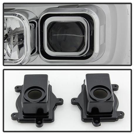 Phares de projecteur à LED pour Chevy Suburban/Tahoe V2 Spyder 07-14, clignotants, chrome PRO-YD-CSUB07V3-SB-C