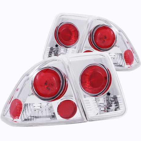 Feux arrière chromés ANZO pour Honda Civic 2001-2004