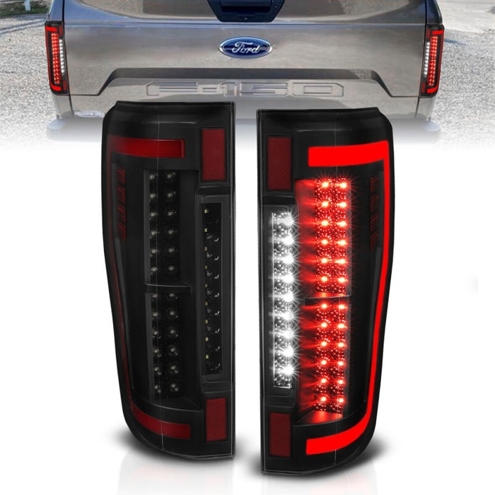 Feux arrière à LED ANZO 2017+ Ford F-250 - Noir/Fumé