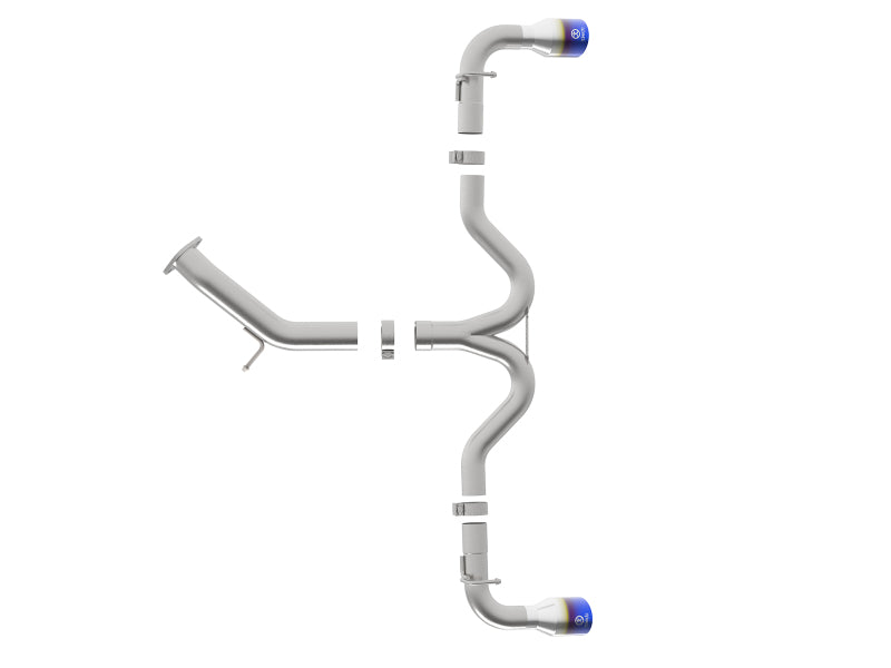 Système d'échappement arrière aFe Takeda 3-2,5 pouces 304SS avec embout Blue Flame 2018 Hyundai Elantra GT Sport I4-1,6L(t)