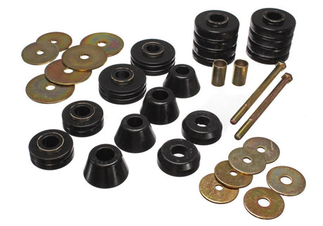 Ensemble de montage de carrosserie (cabine) noir Energy Suspension 67-72 GM 3/4 tonne C-20/C2500 / 1 tonne C-30/C3500 2WD