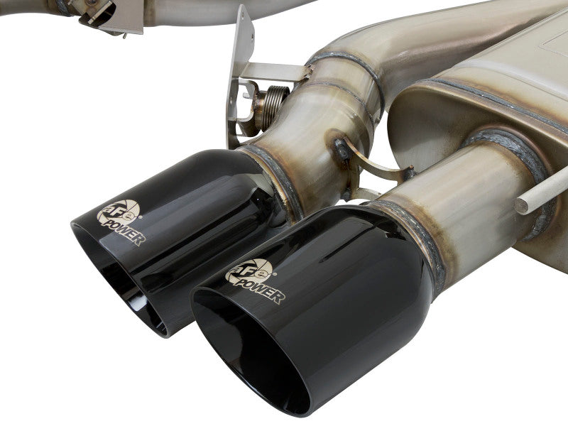 Échappement arrière de catalyseur aFe MACHForce XP 3 pouces 304SS avec embouts noirs 16-17 Cadillac ATS-V V6-3.6L (tt)