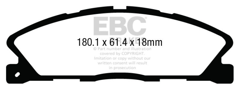Plaquettes de frein avant EBC 13+ Ford Taurus 3.5 Twin Turbo SHO Yellowstuff