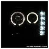 Phares de projecteur Spyder GMC Sierra 1500/2500 07-13 LED Halo- LED Blk Smke PRO-YD-GS07-HL-BSM