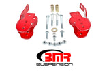 BMR 05-14 S197 Mustang Bolt-On Control Arm Relocation Brackets - Red BMR Suspension
