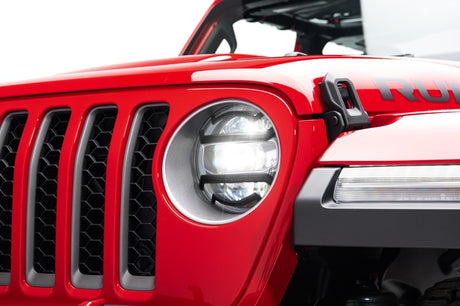 Protections de phares Rugged Ridge 18-20 Jeep Wrangler JL / 2020 Jeep Gladiator JT Black Elite Noir