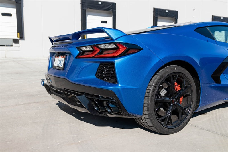 Corsa 2020 Corvette C8 Cat-Back à soupapes de 3 pouces, embouts quadruples noirs de 4,5 pouces, convient aux échappements de performances d'usine, supprime AFM