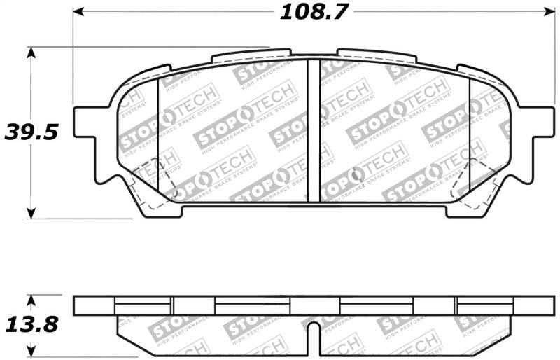 Plaquettes de frein arrière StopTech Street Touring 03-05 WRX