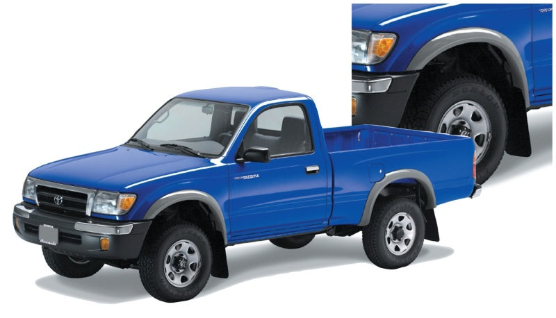 Bushwacker 95-00 Toyota Tacoma Fleetside Extend-A-Fender Style Flares 4 pièces avec 4 roues motrices uniquement - Noir