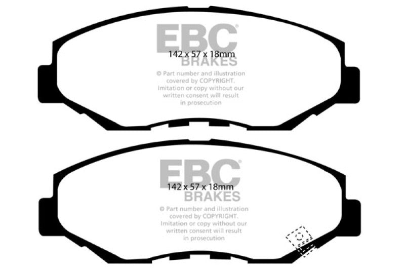 Plaquettes de frein avant EBC 13-15 Acura ILX 1.5 Hybrid Yellowstuff