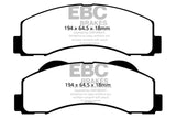 Plaquettes de frein avant EBC 15+ Ford Expedition 3.5 Twin Turbo 2WD Greenstuff