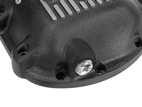 Couvercle de différentiel de puissance aFe Ailettes usinées 97-15 Jeep Dana 30 avec huile pour engrenages 75W-90 2 QT