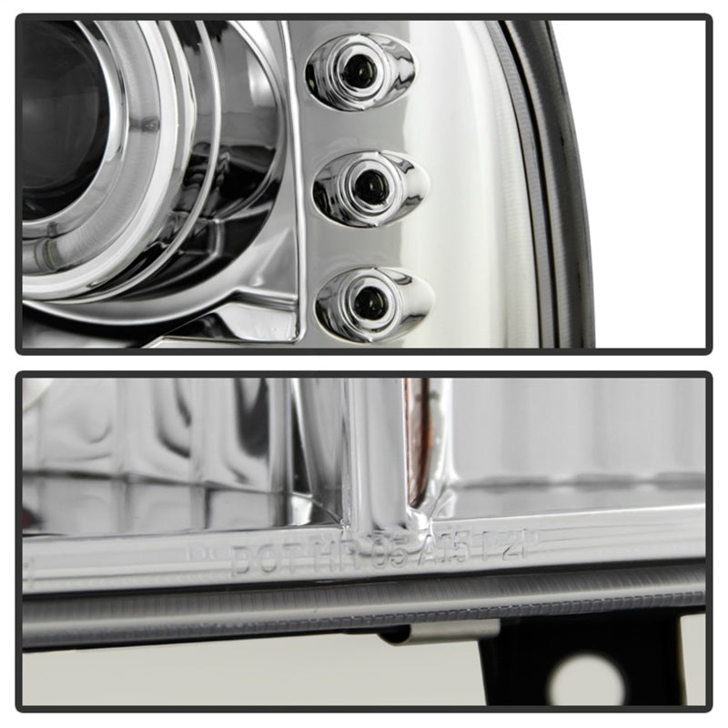 Projecteur Spyder Ford F250 Super Duty 99-04 Version 2 LED Halo LED Chrm PRO-YD-FF25099-1P-G2-C