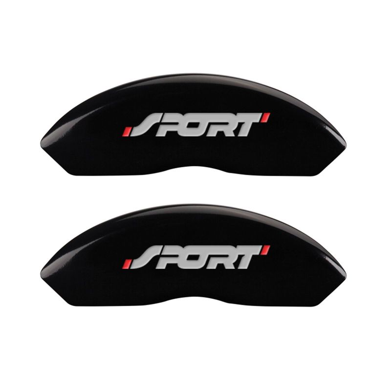 Couvre-étriers MGP 4 gravés à l'avant et à l'arrière sans boulons/finition noire sport argent ch