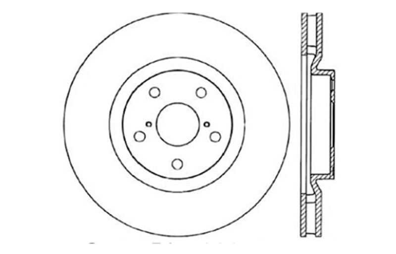 Rotor avant droit rainuré et percé StopTech 5/93-98 Toyota Supra Turbo