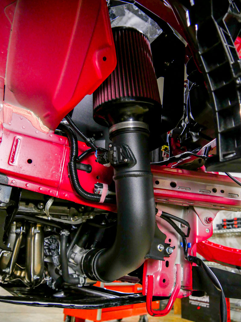 Prise d'air de performance Mishimoto 2022+ Subaru WRX - Filtre huilé - Micro-Wrinkle Black